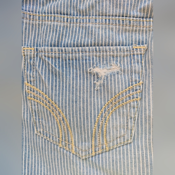 Distressed Denim Striped Mini Skirt - Picture 7 of 11